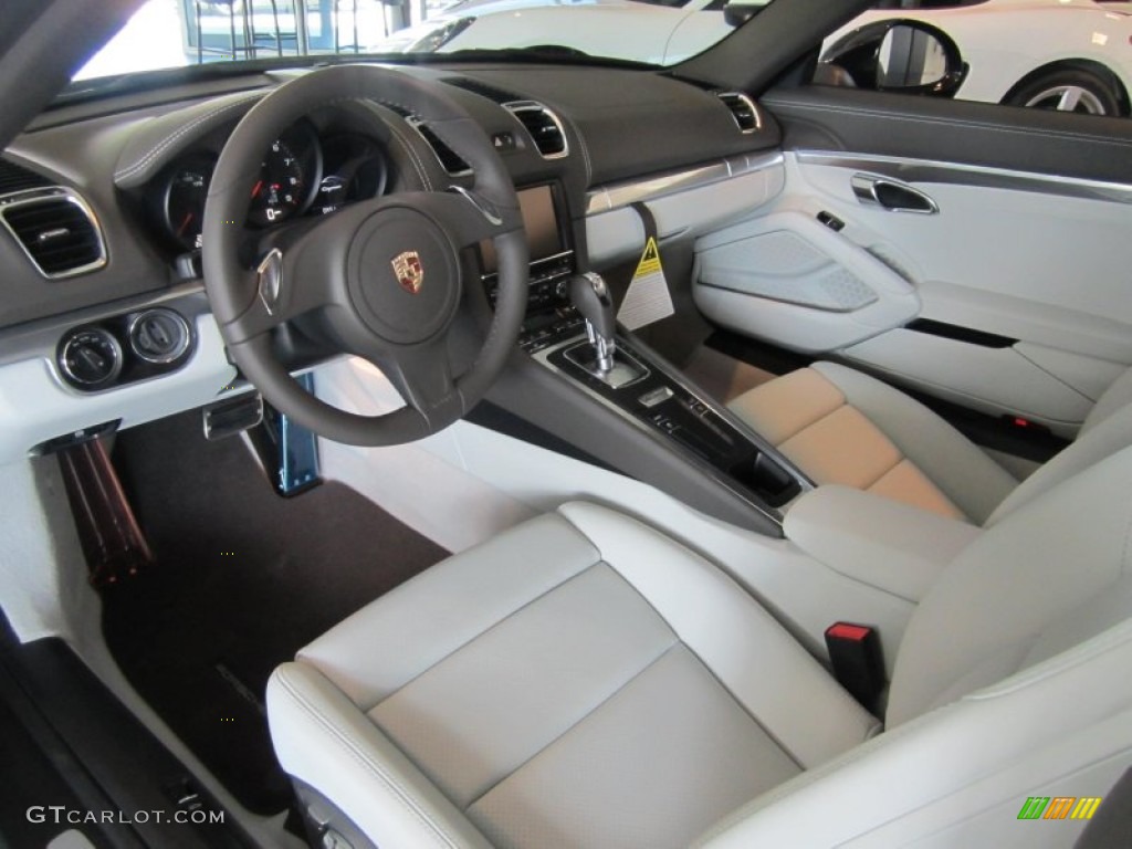 Platinum Grey Interior 2014 Porsche Cayman Standard Cayman Model Photo #82297011