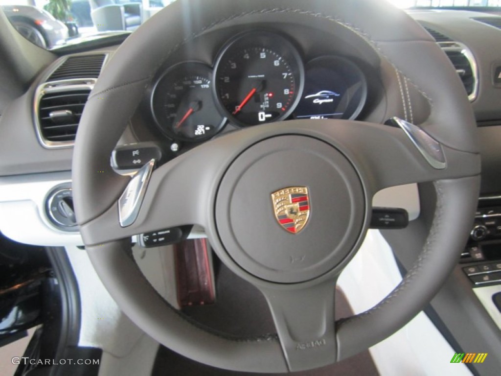 2014 Porsche Cayman Standard Cayman Model Platinum Grey Steering Wheel Photo #82297033