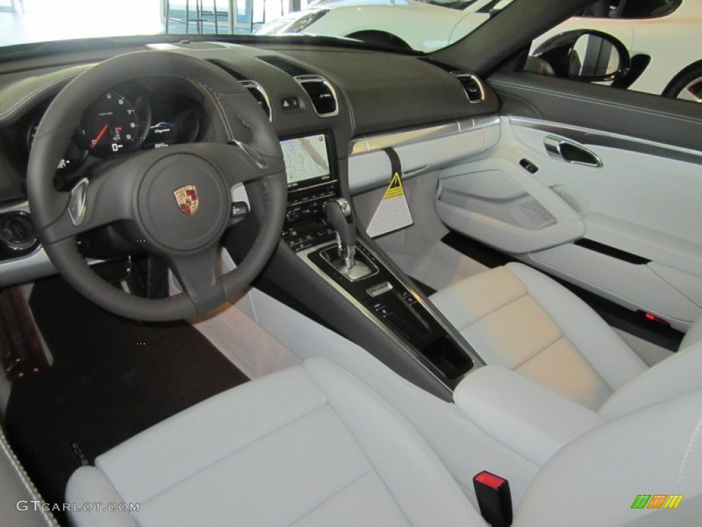 Platinum Grey Interior 2014 Porsche Cayman Standard Cayman Model Photo #82297172