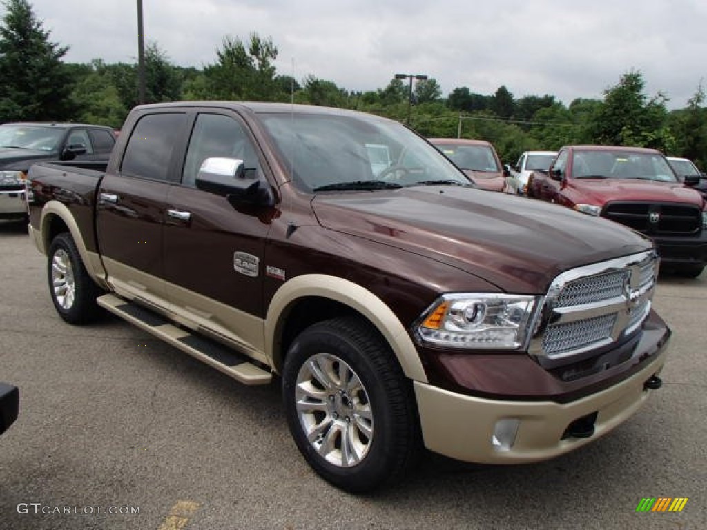 Western Brown Pearl 2013 Ram 1500 Laramie Longhorn Crew Cab 4x4 Exterior Photo #82297768