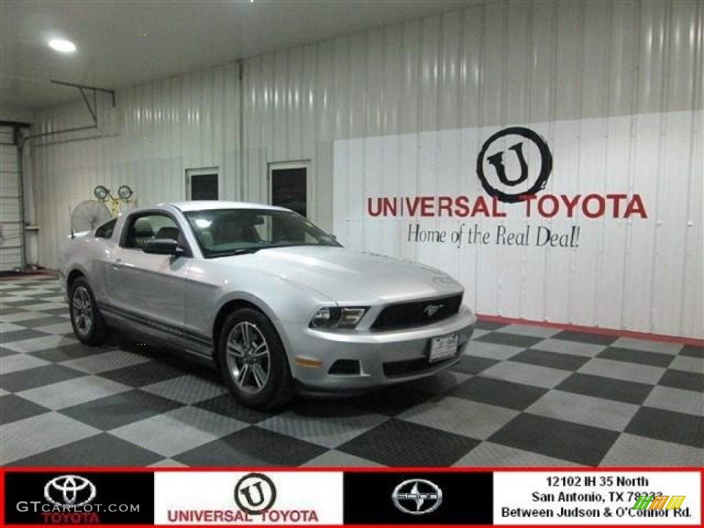 2012 Mustang V6 Premium Coupe - Ingot Silver Metallic / Stone photo #1