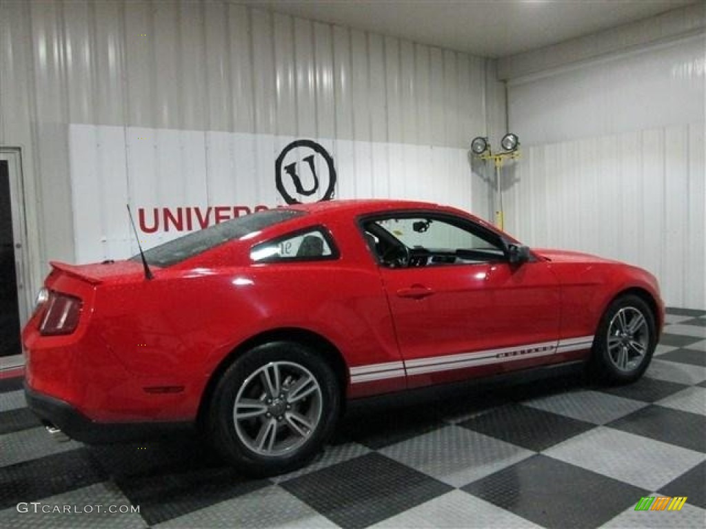 2012 Mustang V6 Premium Coupe - Race Red / Stone photo #7