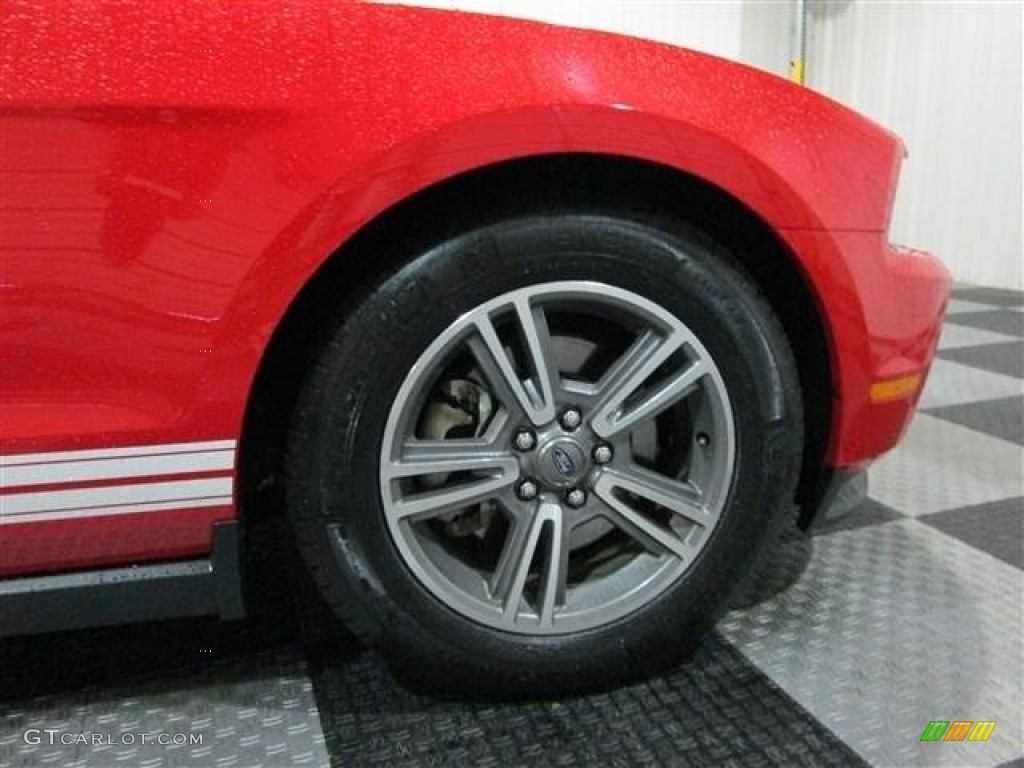 2012 Mustang V6 Premium Coupe - Race Red / Stone photo #8