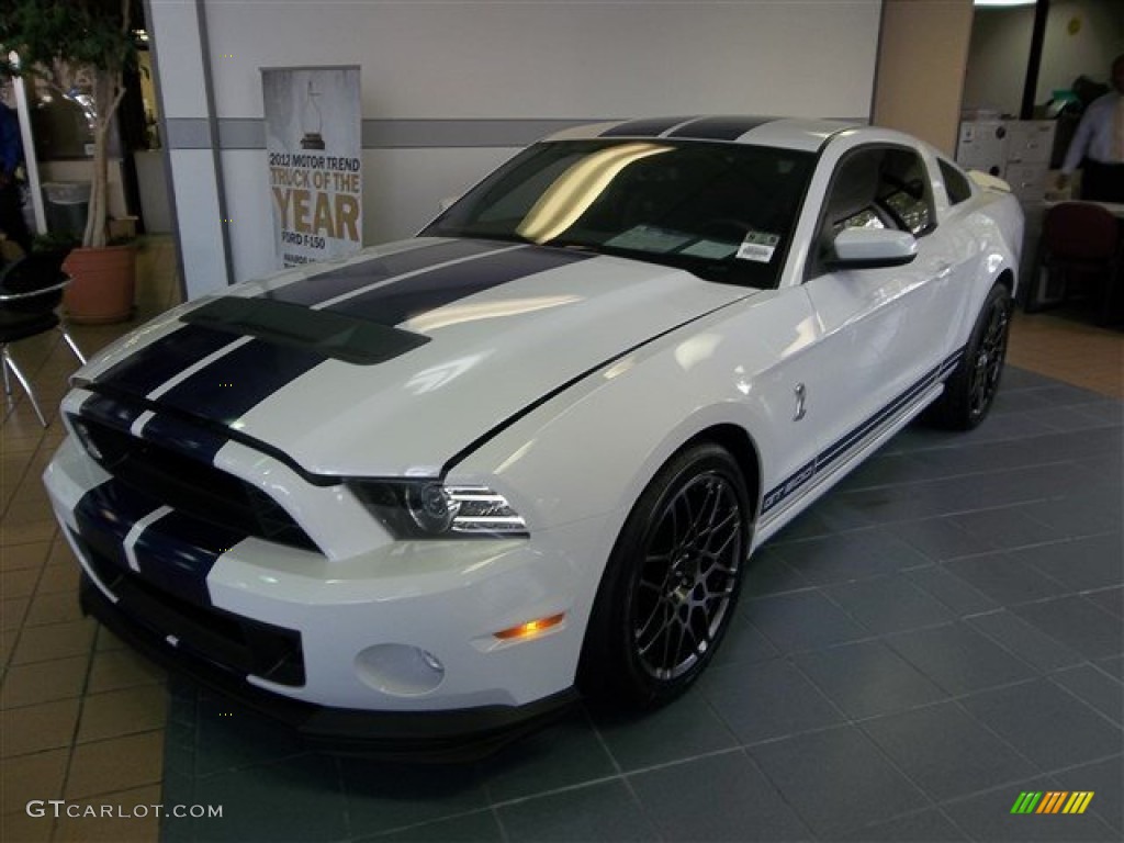 Oxford White 2014 Ford Mustang Shelby GT500 SVT Performance Package Coupe Exterior Photo #82301825