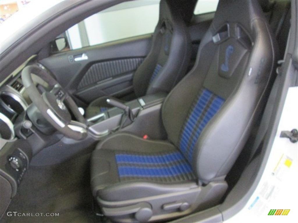 Shelby Charcoal Black/Blue Accents Recaro Sport Seats Interior 2014 Ford Mustang Shelby GT500 SVT Performance Package Coupe Photo #82302179