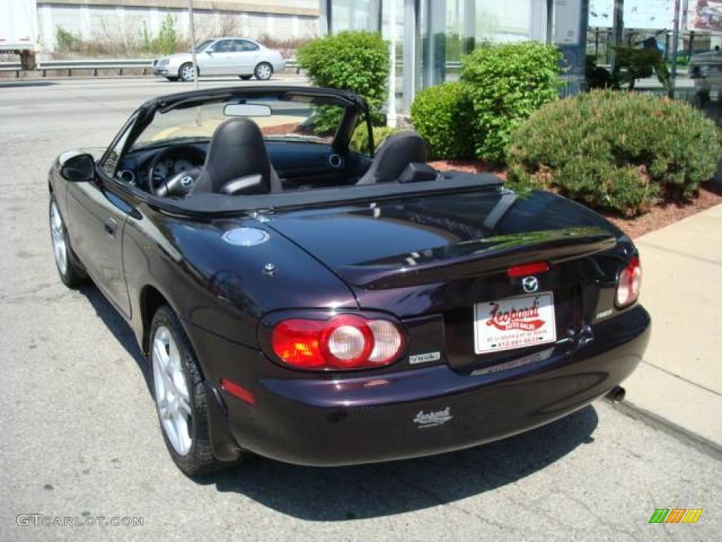 2004 MX-5 Miata Roadster - Black Cherry Mica / Black photo #2