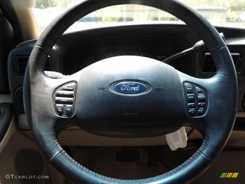 2005 Ford Excursion Limited 4X4 Medium Pebble Steering Wheel Photo #82302644
