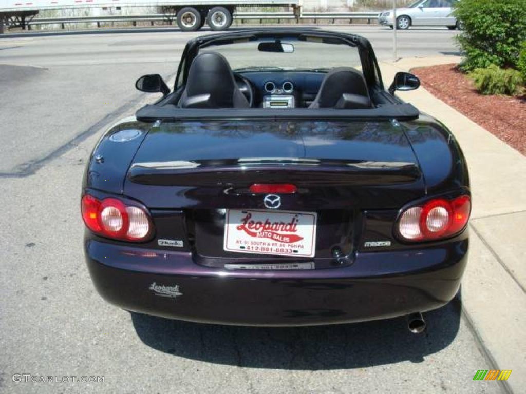 2004 MX-5 Miata Roadster - Black Cherry Mica / Black photo #3