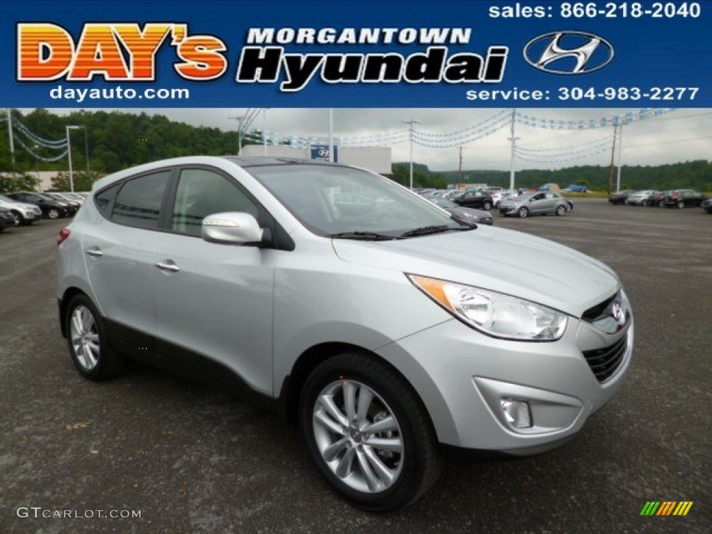 2013 Tucson Limited AWD - Diamond Silver / Black photo #1