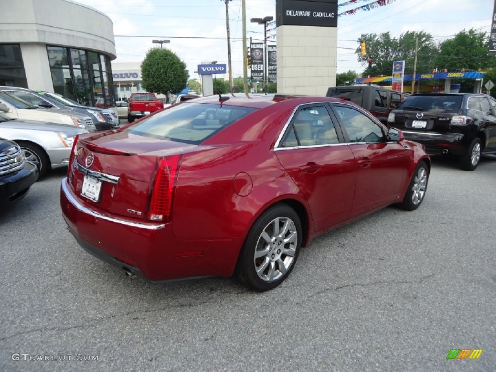 2008 CTS Sedan - Crystal Red / Cashmere/Cocoa photo #6