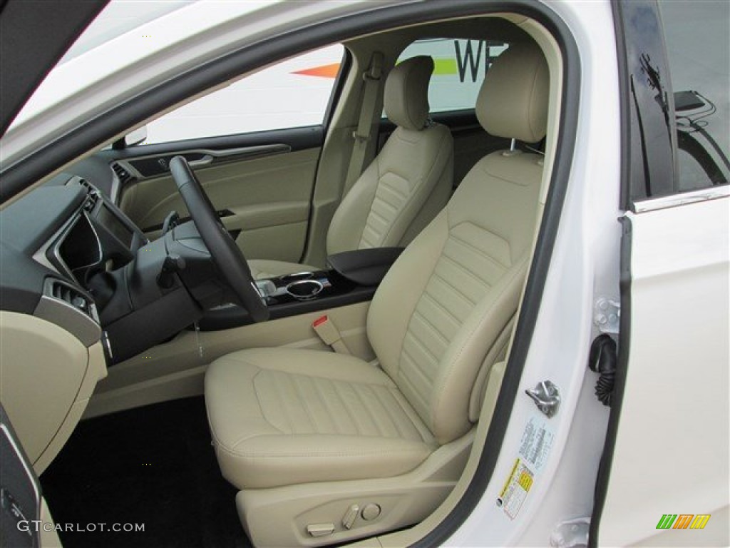 2013 Fusion SE 1.6 EcoBoost - White Platinum Metallic Tri-coat / Dune photo #20