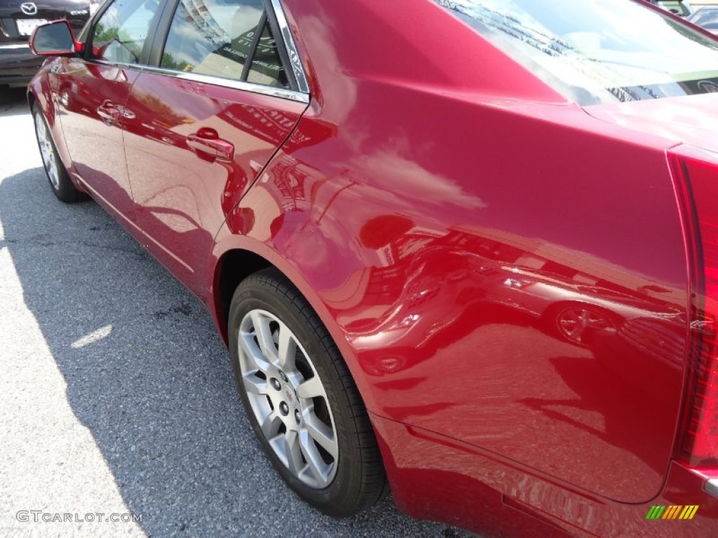 2008 CTS Sedan - Crystal Red / Cashmere/Cocoa photo #45