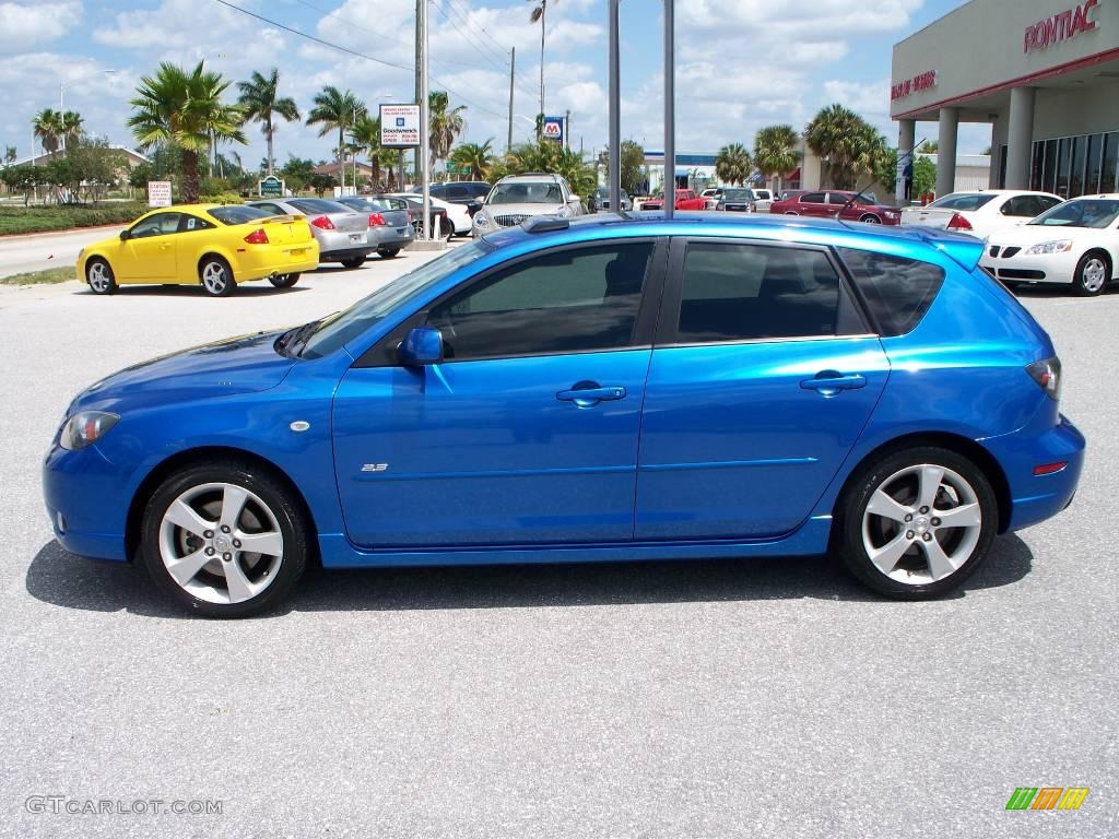 2006 MAZDA3 s Touring Hatchback - Winning Blue Metallic / Black/Blue photo #8