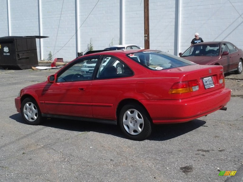 1998 Civic EX Coupe - Milano Red / Gray photo #5