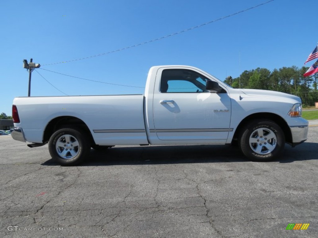 2010 Ram 1500 SLT Regular Cab - Stone White / Dark Slate/Medium Graystone photo #8