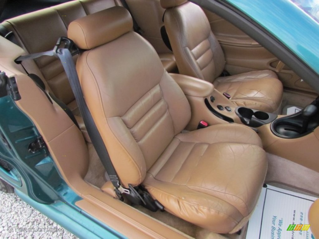 Saddle Interior 1998 Ford Mustang GT Convertible Photo #82306610