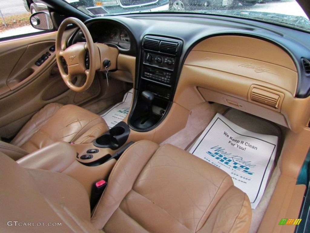 Saddle Interior 1998 Ford Mustang GT Convertible Photo #82306634