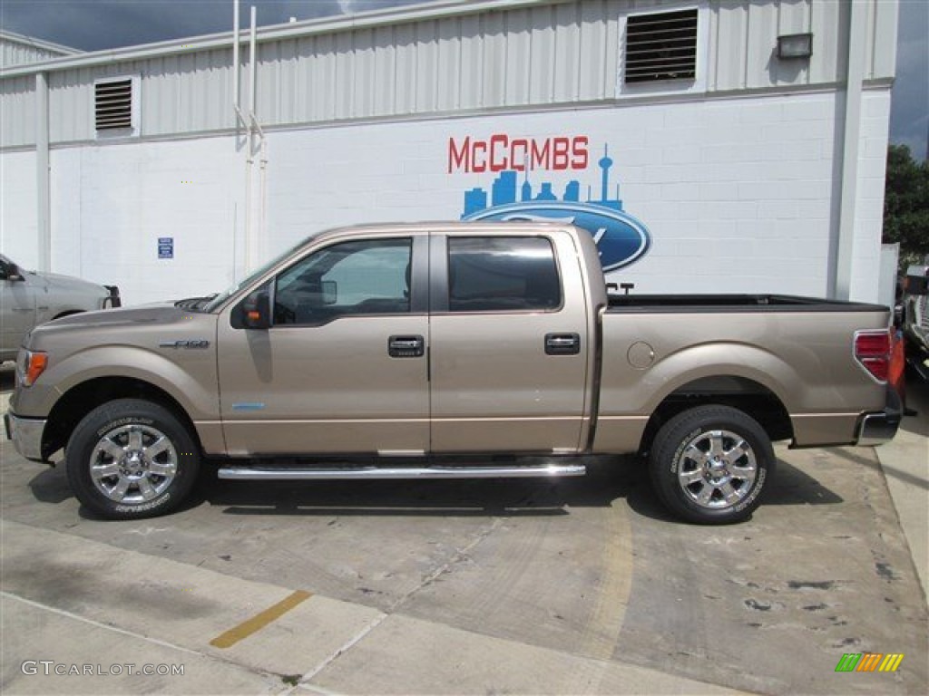 2013 F150 XLT SuperCrew - Pale Adobe Metallic / Adobe photo #26