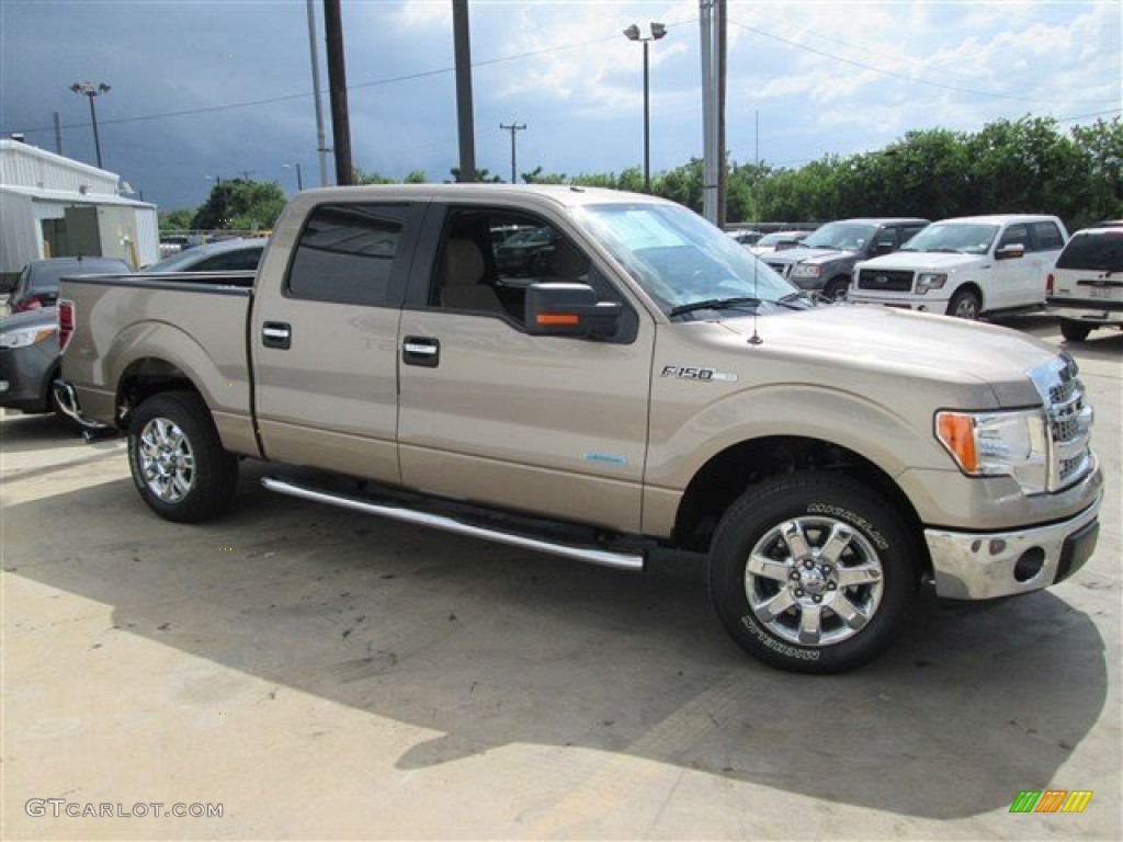 2013 F150 XLT SuperCrew - Pale Adobe Metallic / Adobe photo #29