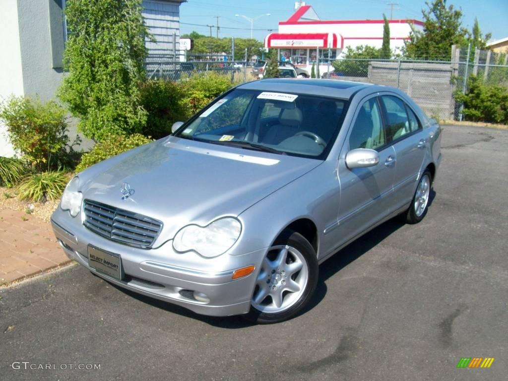 2002 C 240 Sedan - Brilliant Silver Metallic / Ash photo #1