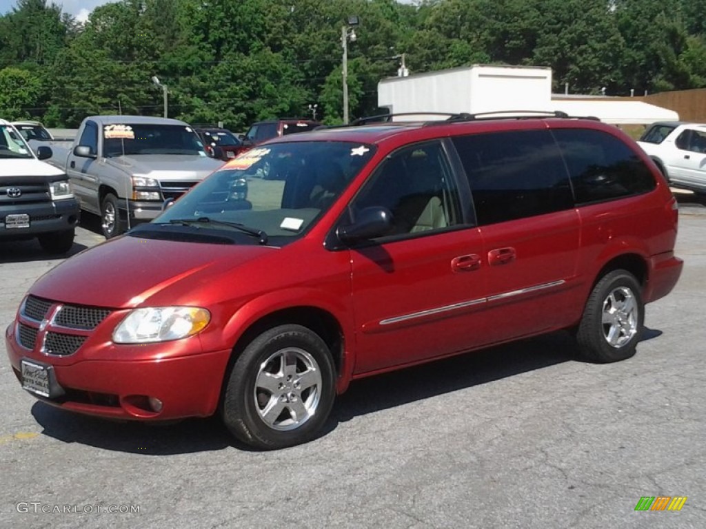 2003 Grand Caravan ES - Inferno Red Tinted Pearl / Taupe photo #8