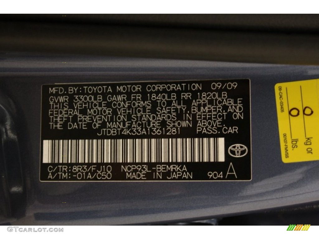 2010 Yaris Sedan - Pacific Blue Metallic / Dark Charcoal photo #16