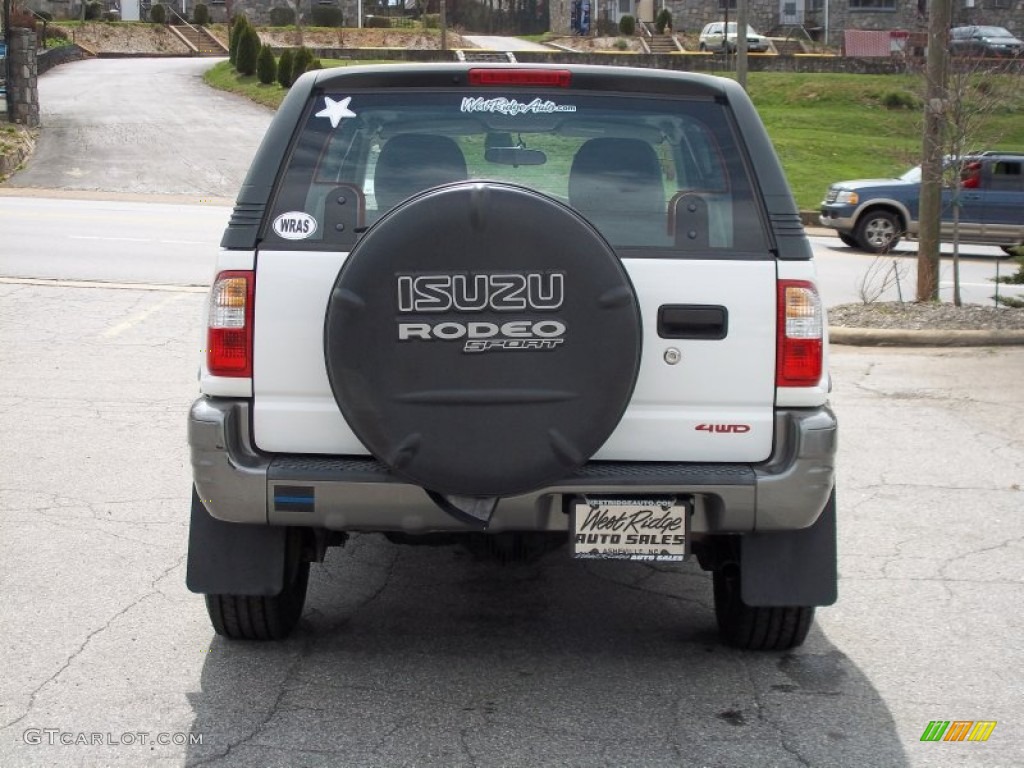 2002 Rodeo Sport S Hard Top 4WD - Alpine White / Gray photo #5