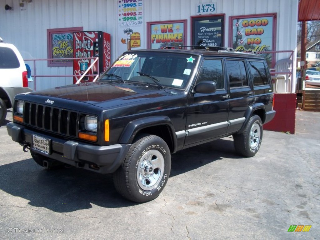 2001 Cherokee Sport 4x4 - Black / Agate photo #1