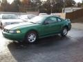 2001 Electric Green Metallic Ford Mustang V6 Coupe  photo #2