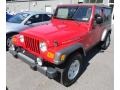 2005 Flame Red Jeep Wrangler Rubicon 4x4  photo #2