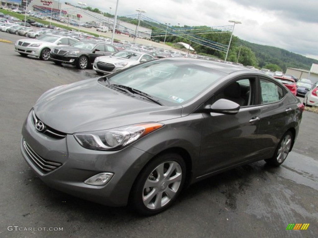 2013 Elantra Limited - Harbor Gray Metallic / Gray photo #4