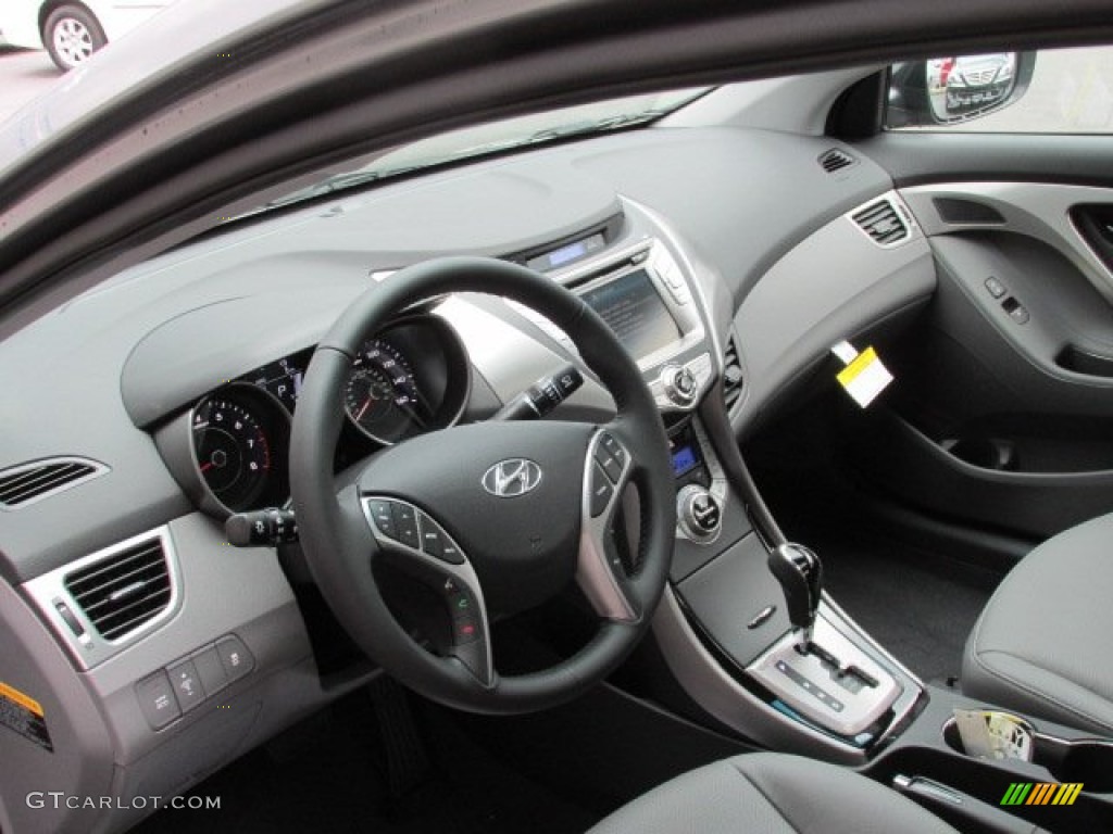 2013 Elantra Limited - Harbor Gray Metallic / Gray photo #6
