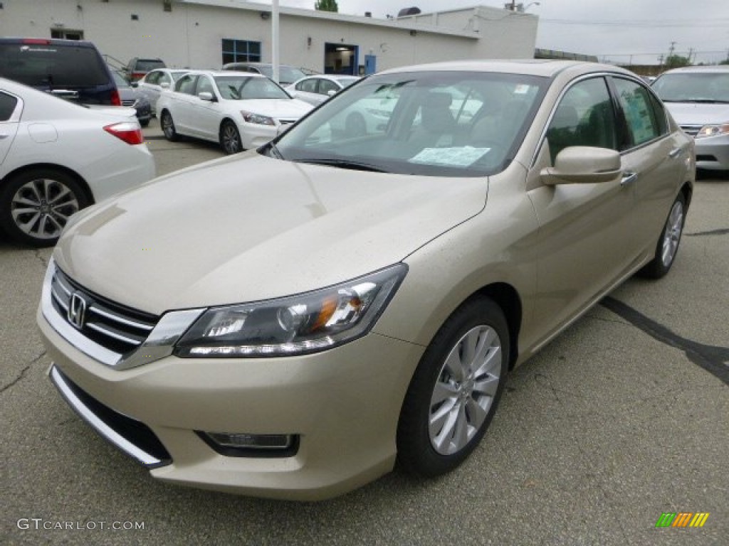 2013 Accord EX-L V6 Sedan - Champagne Frost Pearl / Ivory photo #7