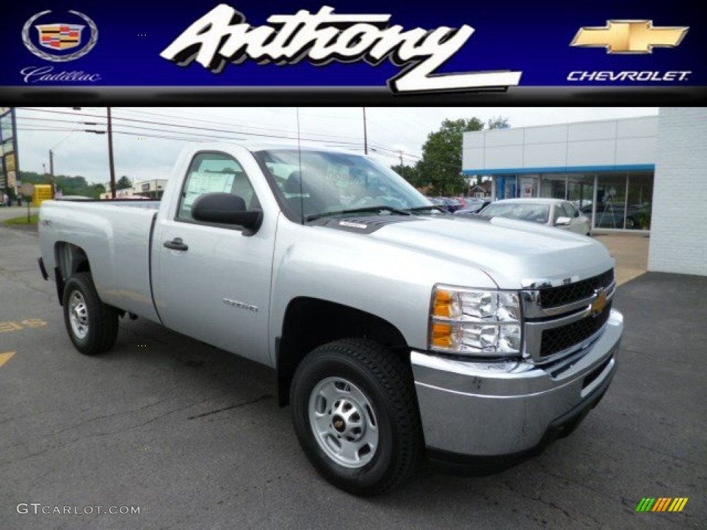 2014 Silverado 2500HD WT Regular Cab 4x4 - Silver Ice Metallic / Dark Titanium photo #1