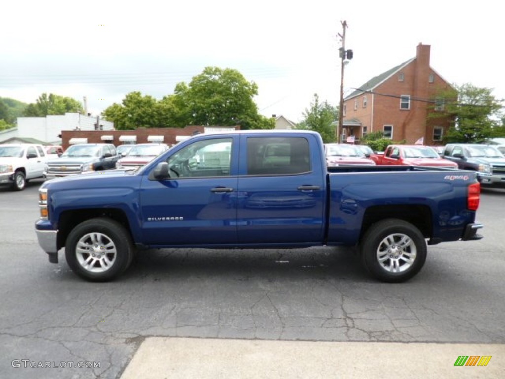Blue Topaz Metallic 2014 Chevrolet Silverado 1500 LT Crew Cab 4x4 Exterior Photo #82318327