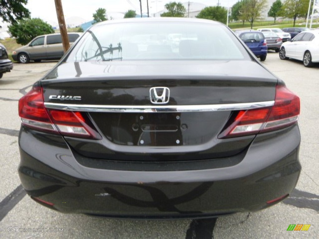 2013 Civic EX-L Sedan - Polished Metal Metallic / Black photo #4