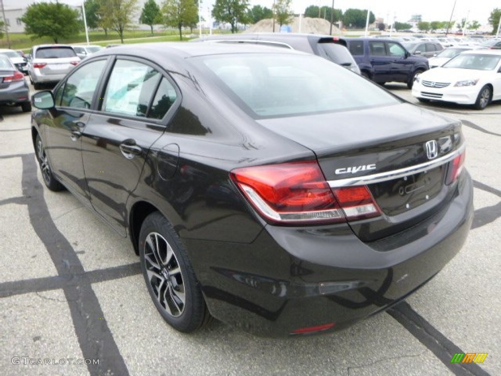2013 Civic EX-L Sedan - Polished Metal Metallic / Black photo #5