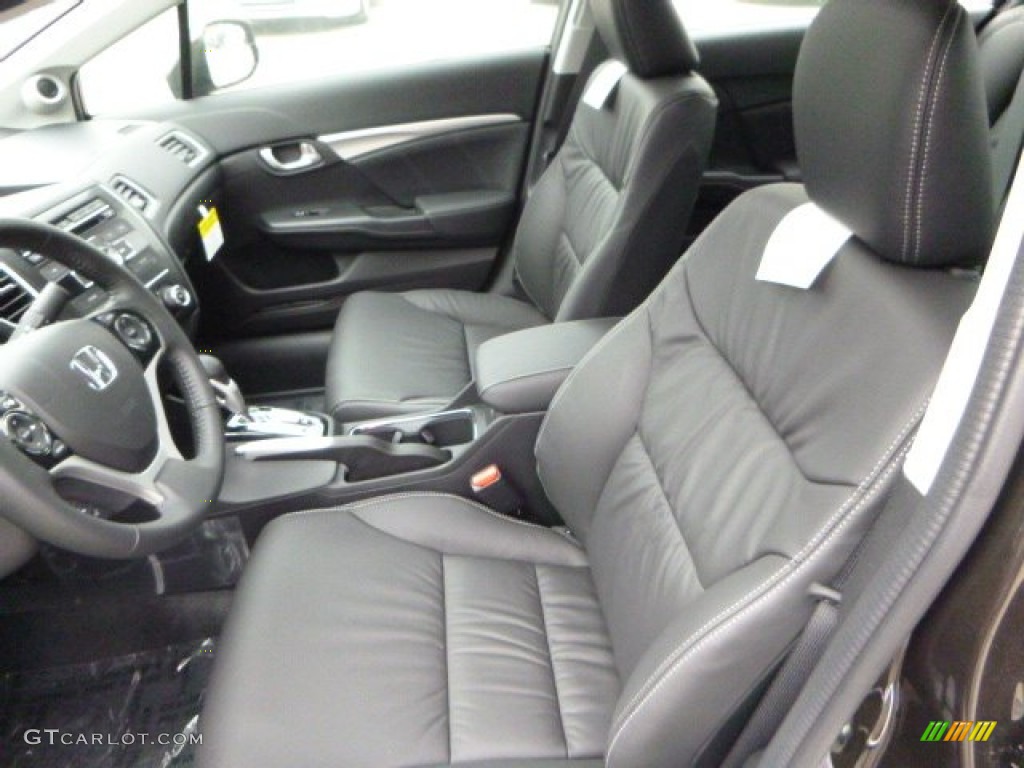 2013 Civic EX-L Sedan - Polished Metal Metallic / Black photo #10