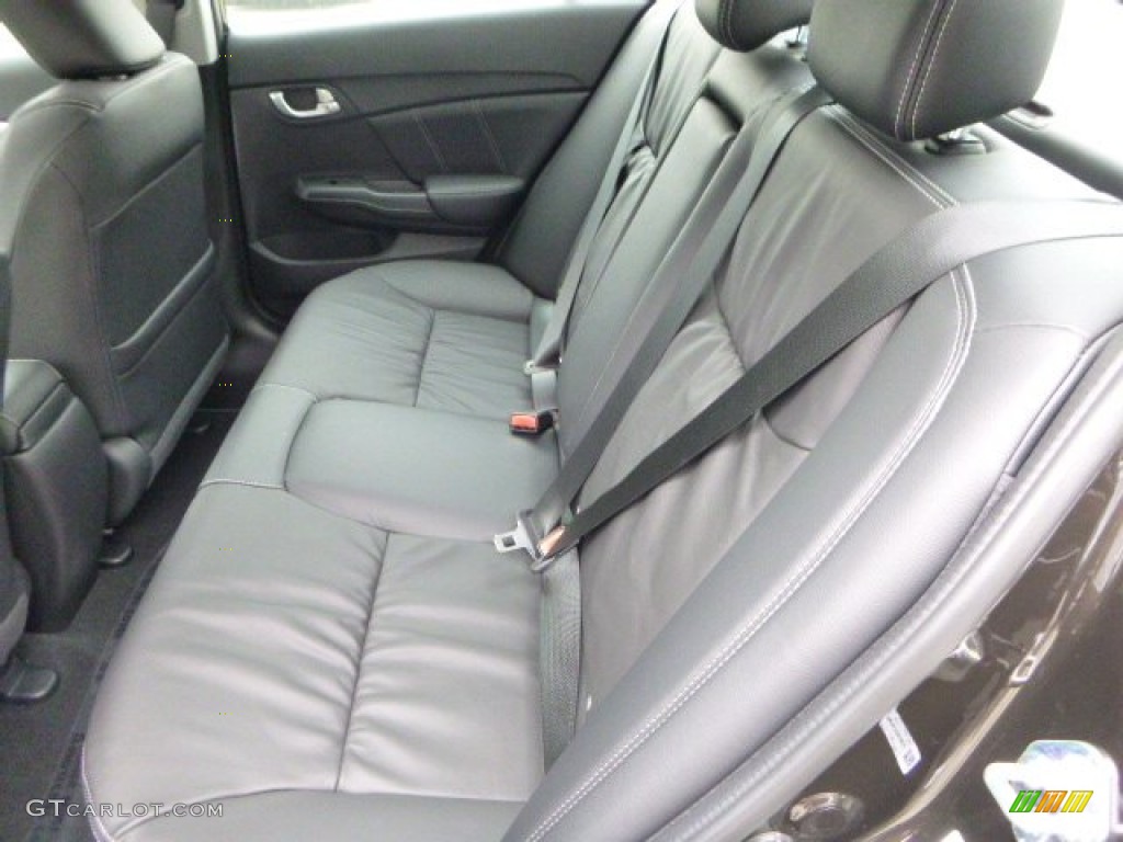 2013 Civic EX-L Sedan - Polished Metal Metallic / Black photo #11