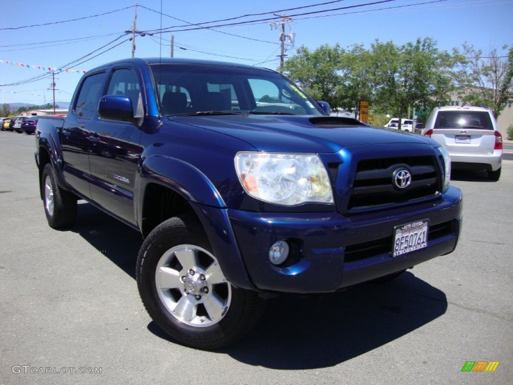 2007 Tacoma V6 PreRunner TRD Sport Double Cab - Indigo Ink Pearl / Graphite Gray photo #1