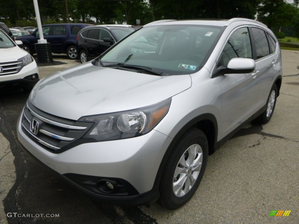 2013 CR-V EX-L AWD - Alabaster Silver Metallic / Black photo #7