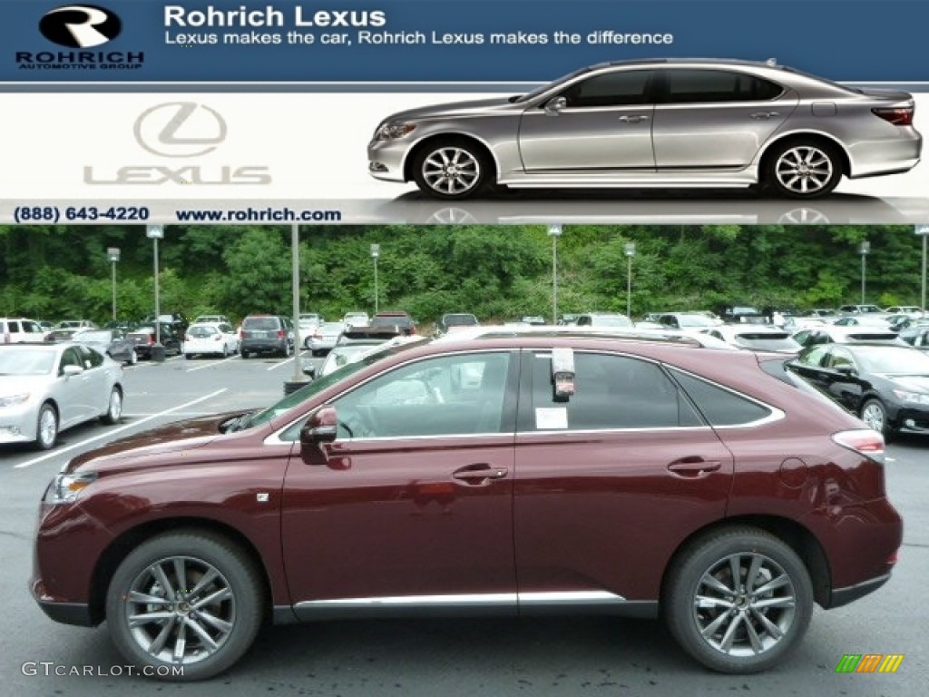 2013 RX 350 F Sport AWD - Claret Red Mica / Black/Ebony Birds Eye Maple photo #1