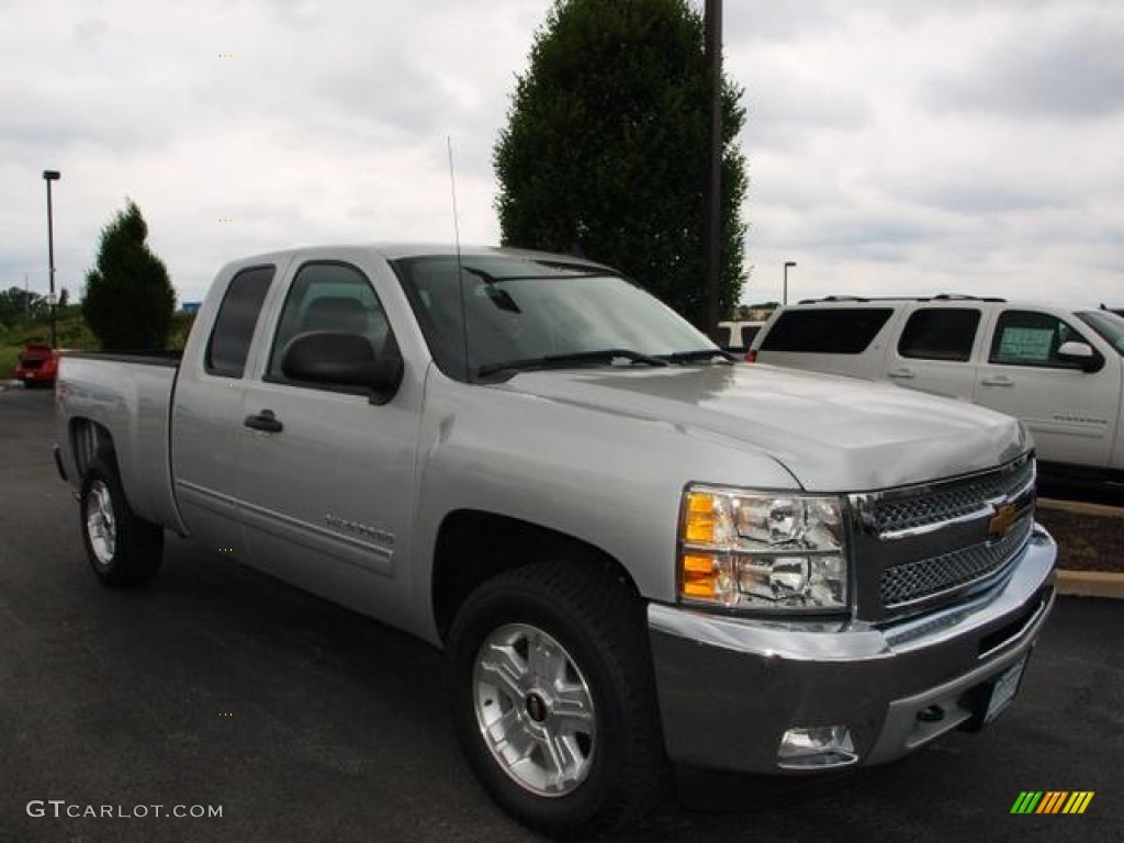 Silver Ice Metallic 2012 Chevrolet Silverado 1500 LT Extended Cab 4x4 Exterior Photo #82323665