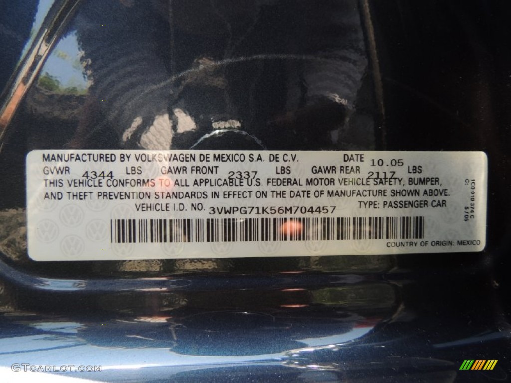 2006 Jetta Value Edition Sedan - Blue Graphite Metallic / Anthracite Black photo #17