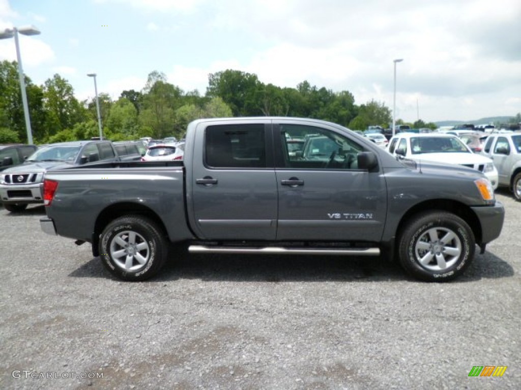 Gun Metallic 2013 Nissan Titan SV Crew Cab 4x4 Exterior Photo #82326743