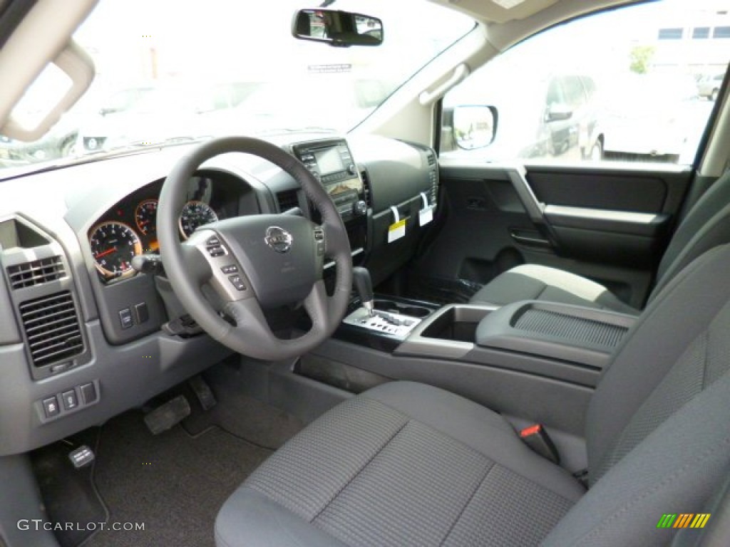 Charcoal Interior 2013 Nissan Titan SV Crew Cab 4x4 Photo #82326923