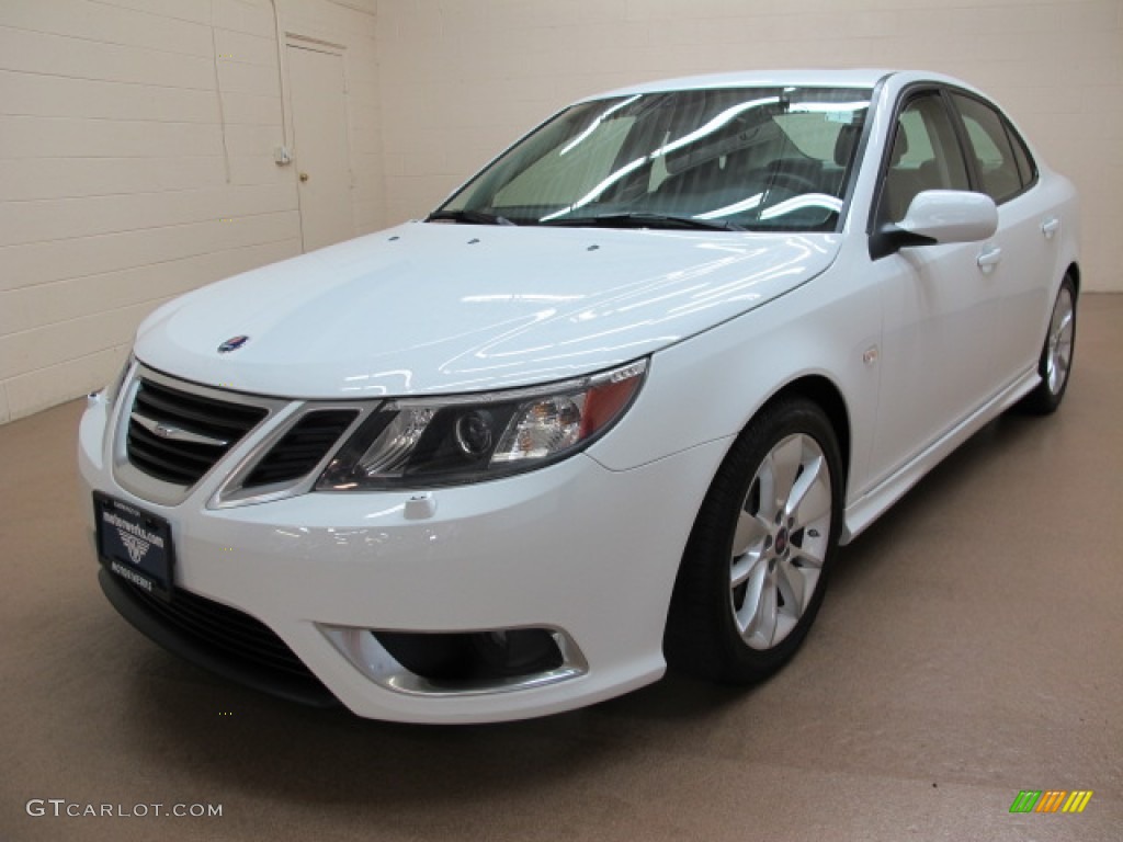 2010 9-3 Aero Sport Sedan - Arctic White / Black/Parchment photo #3