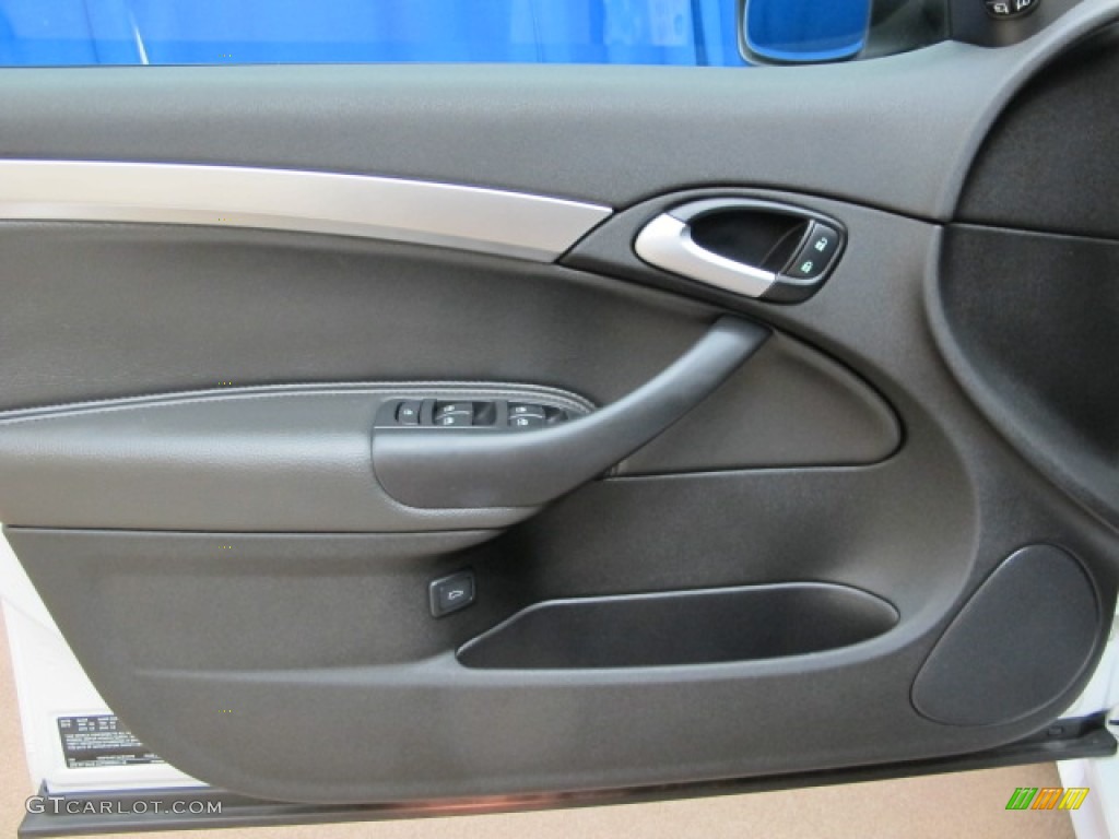 2010 Saab 9-3 Aero Sport Sedan Black/Parchment Door Panel Photo #82328395