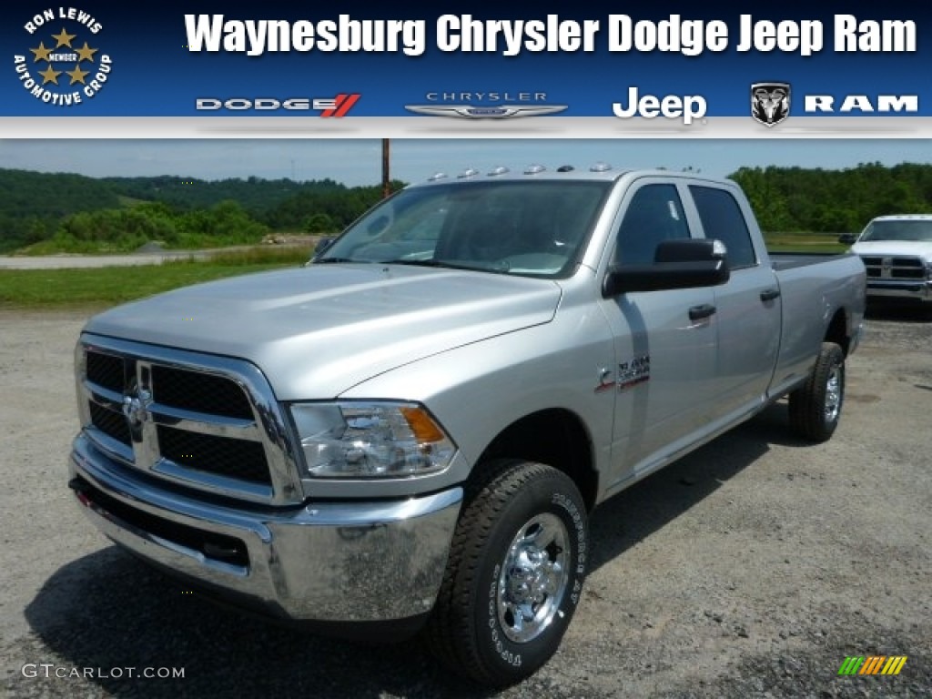 2013 2500 Tradesman Crew Cab 4x4 - Bright Silver Metallic / Black/Diesel Gray photo #1