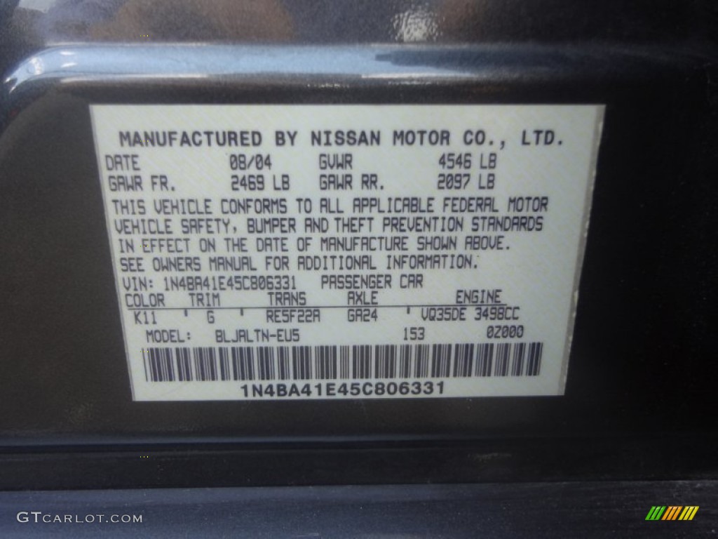 2005 Maxima 3.5 SE - Spirited Bronze Pearl / Black photo #16